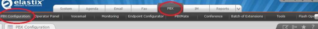 Elastix PBX Configuration
